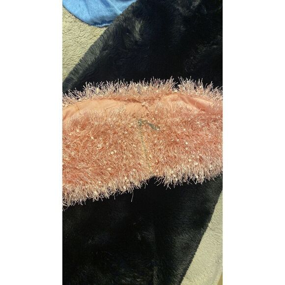 Fashion Nova Pink faux fringe tube top Sz Medium - Picture 5 of 7